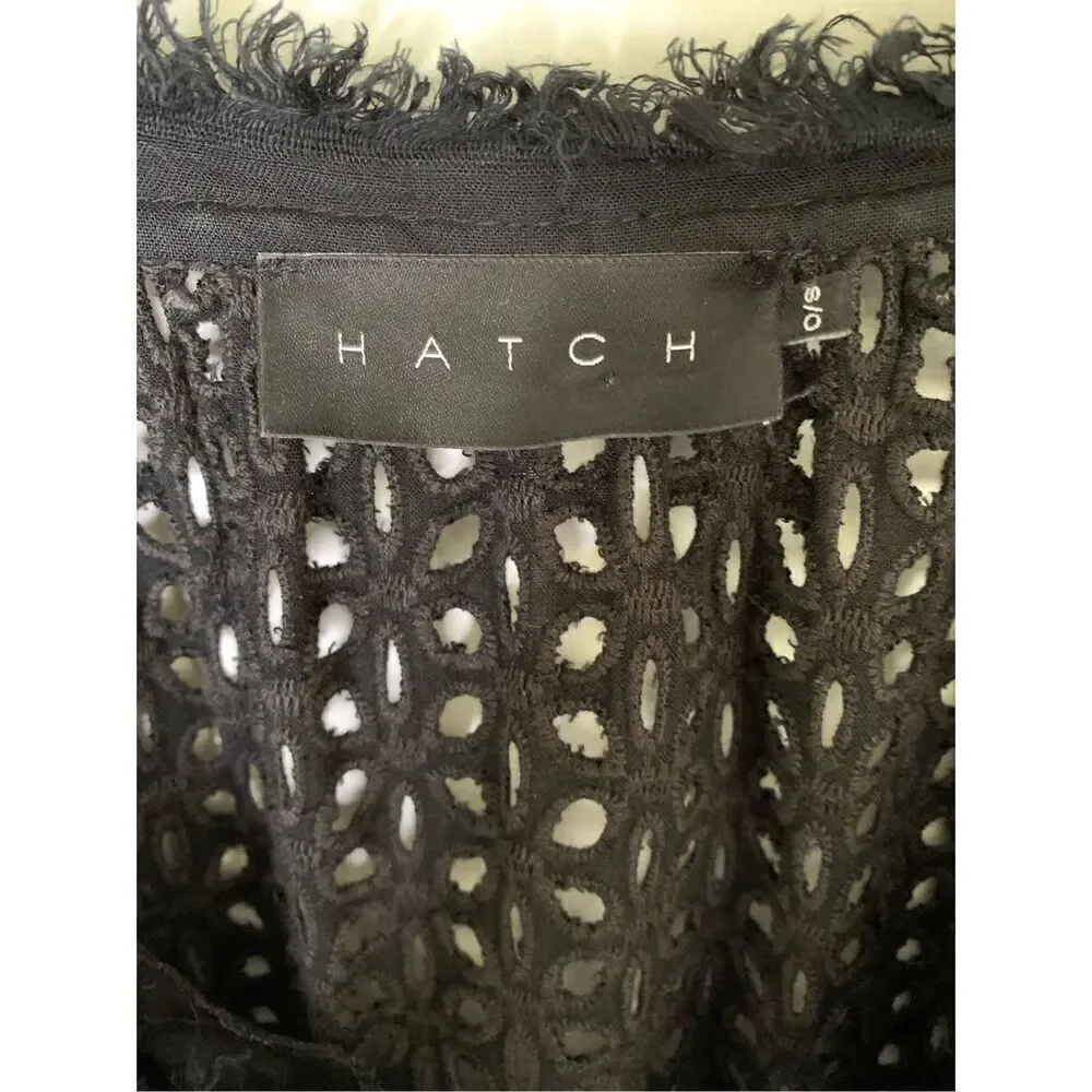 HATCH eyelet black dress women's one size